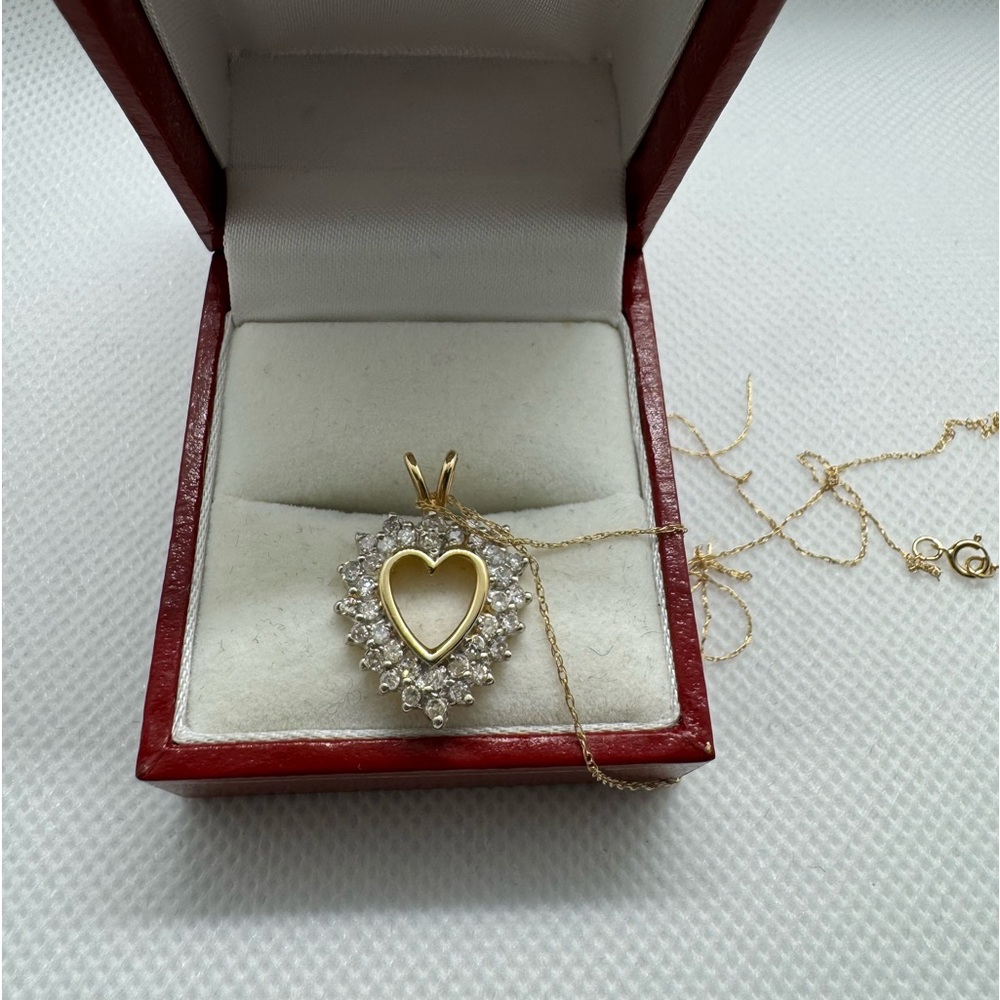 14 K genuine, diamond necklace